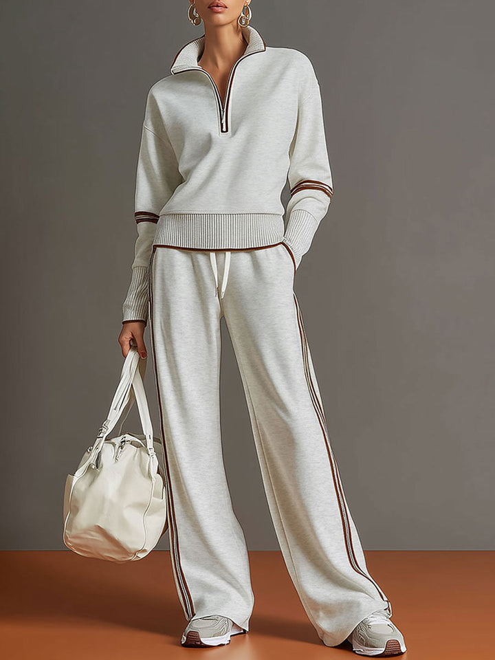Marietta | Ensemble avec blouse et pantalon à jambes larges
