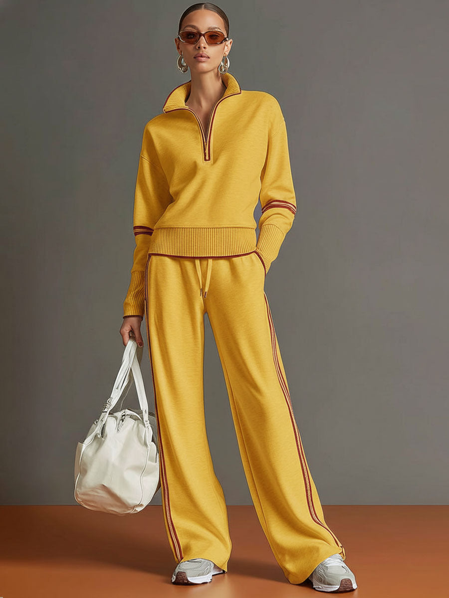 Marietta | Ensemble avec blouse et pantalon à jambes larges