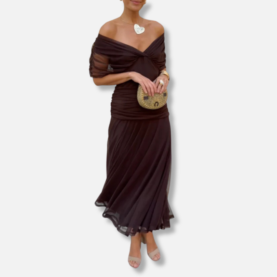 Evelyn – Robe Élégante Avec Décolleté en V