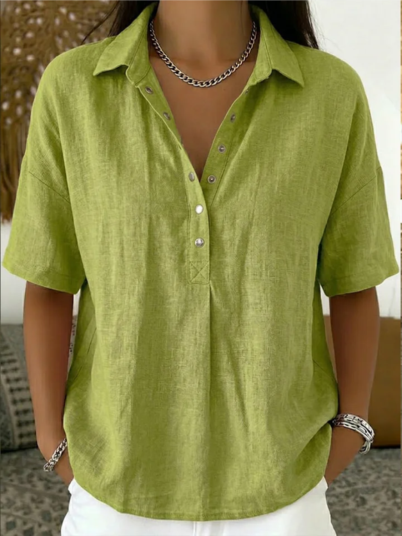 Louise | Blouse avec col et détails de bouton