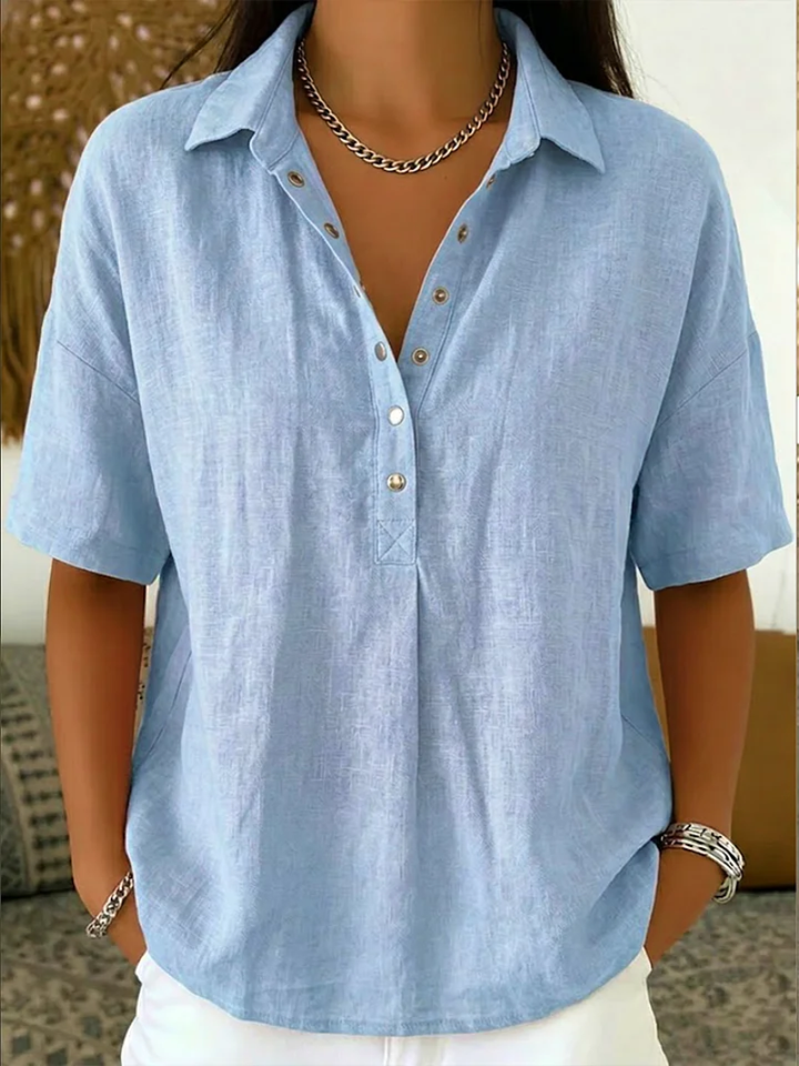 Louise | Blouse avec col et détails de bouton