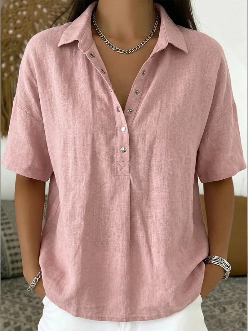 Louise | Blouse avec col et détails de bouton