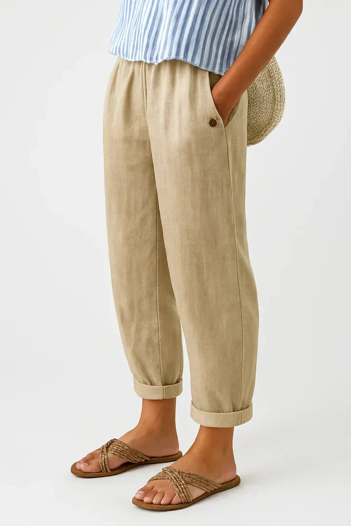 Romina™ | Pantalon en lin et coton, style intemporel