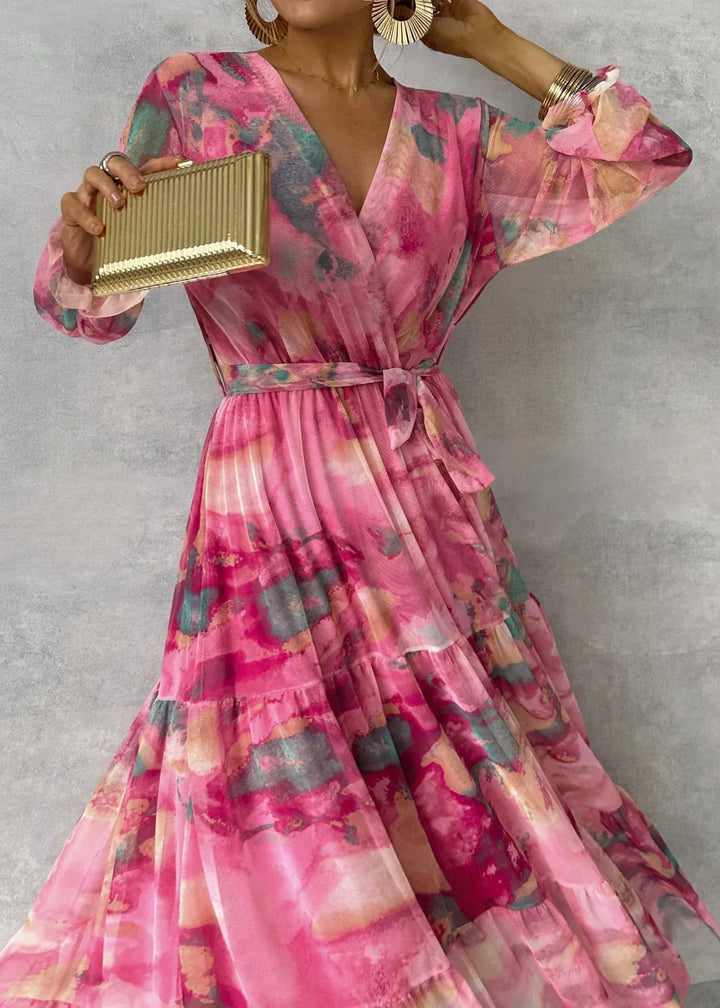 Robe Portefeuille avec Imprimé Floral