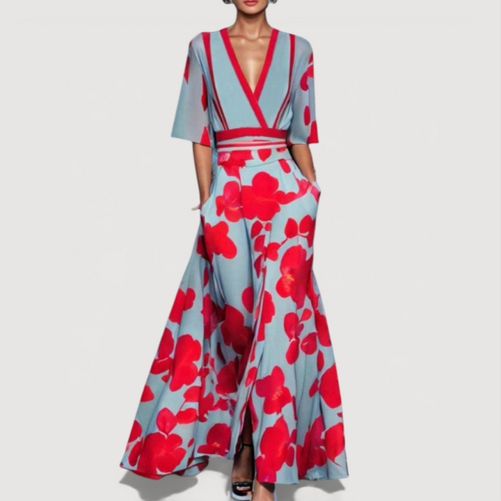 MAUREEN – ROBE MAXI FLEURIE