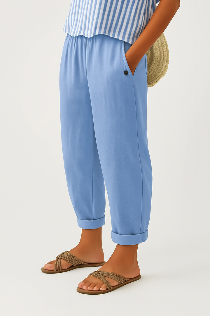 Romina™ | Pantalon en lin et coton, style intemporel