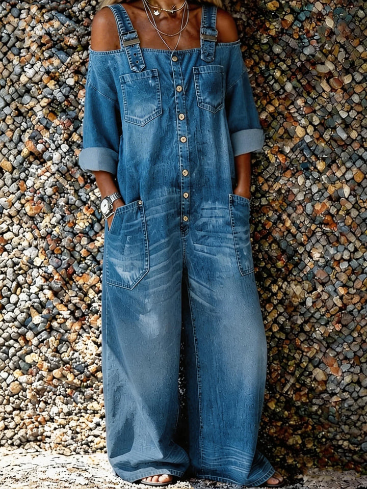 Bo | Salopette en Denim avec Bretelles