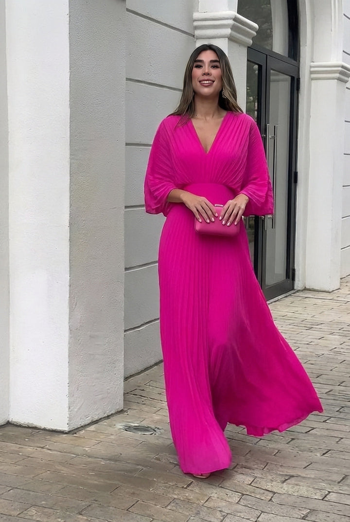 Stephanie™ | Robe maxi plissée élégante