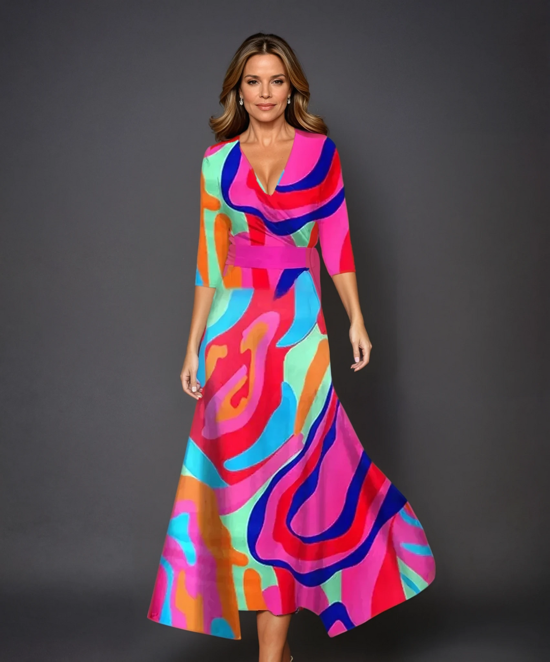 Robe Chic avec Imprimé Floral