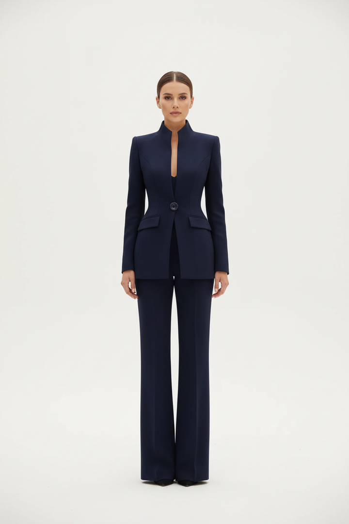 Gia | Ensemble blazer avec pantalon palazzo